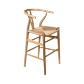 Albany 戶外實木紙藤編織高腳吧檯椅